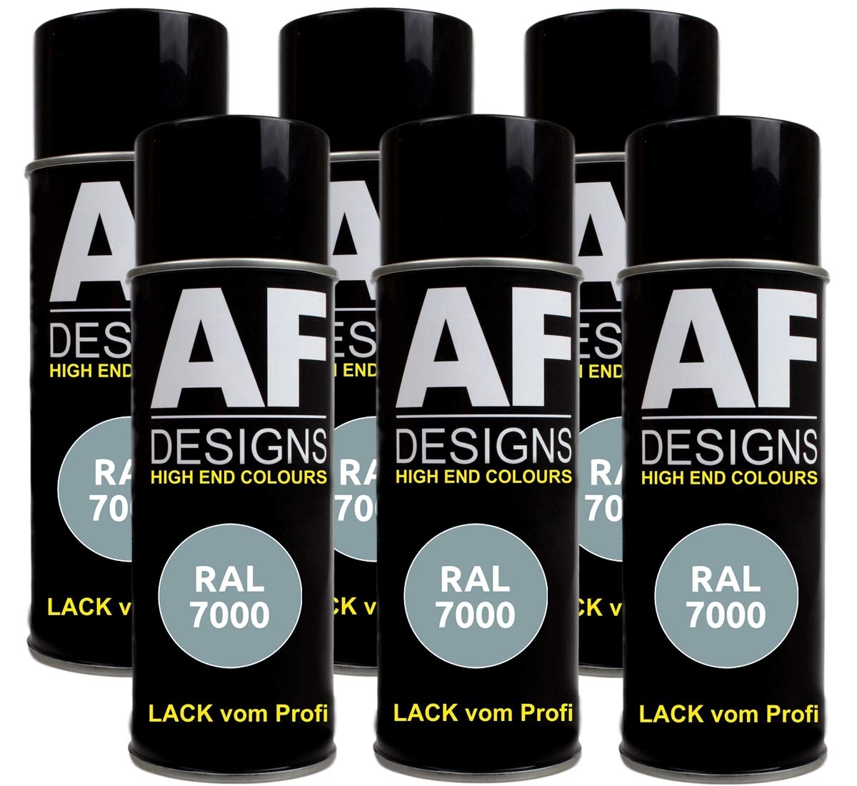 6X RAL Lackspray Autolack Buntlack Spraydose RAL7000 FEHGRAU matt von Alex Flittner Designs