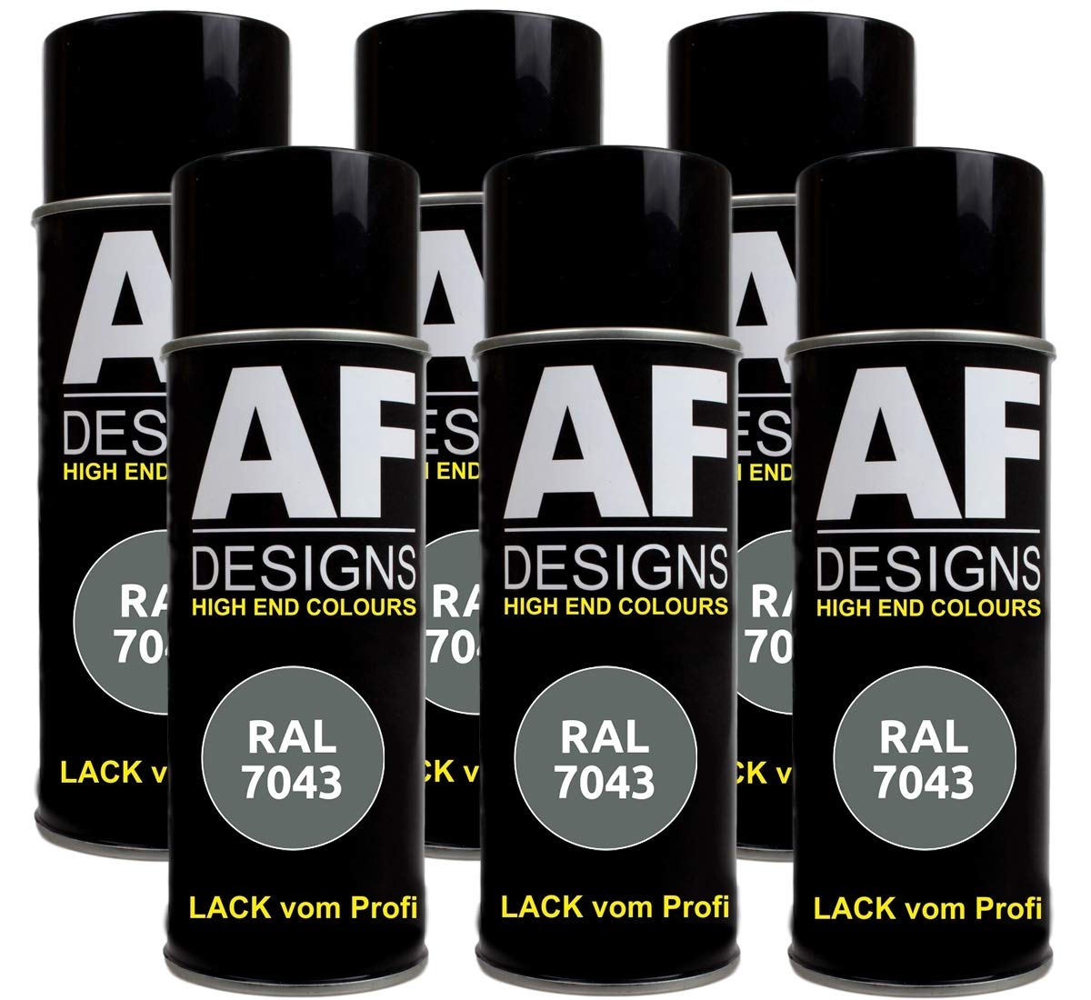 Alex Flittner Designs 6x RAL Lackspray Autolack Buntlack Spraydose RAL7043 VERKEHRSGRAU B glänzend Alex Flittner Designs 6x RAL Lackspray Autolack Buntlack Spraydose RAL7043 VERKEHRSGRAU B glänzend von Alex Flittner Designs