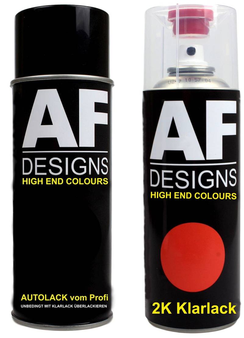 Alex Flittner Designs Autolack Spraydose Set für Mercedes 396 Mittelblau Metallic 2K Klarlack Basislack Sprühdose Spraydosen 2x400ml von Alex Flittner Designs