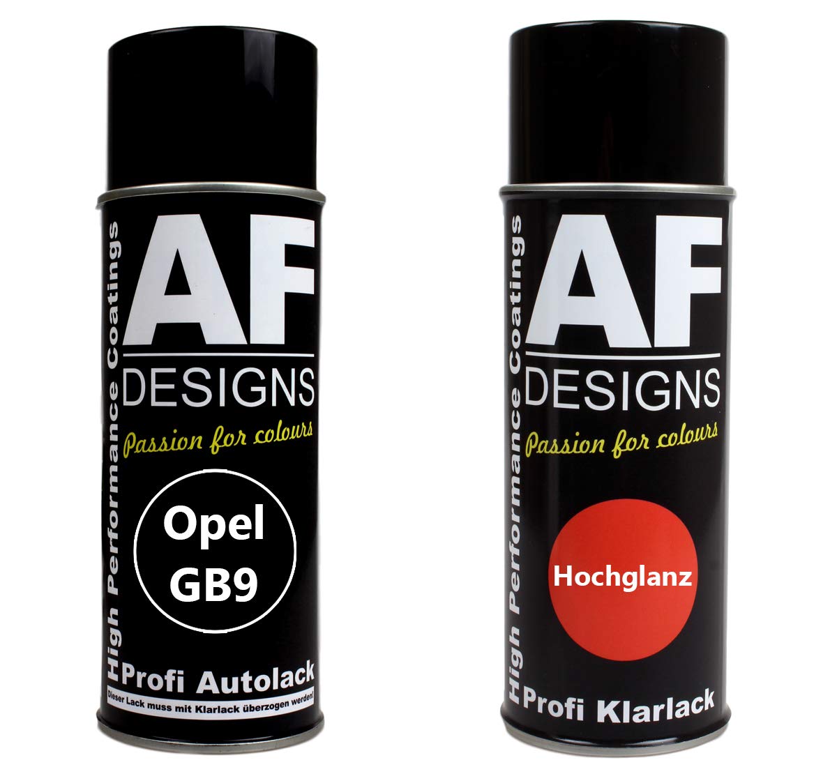 Autolack Spraydose Set für Opel GB9 Black Meet Kettle Basislack Klarlack Sprühdose 400ml von Alex Flittner Designs