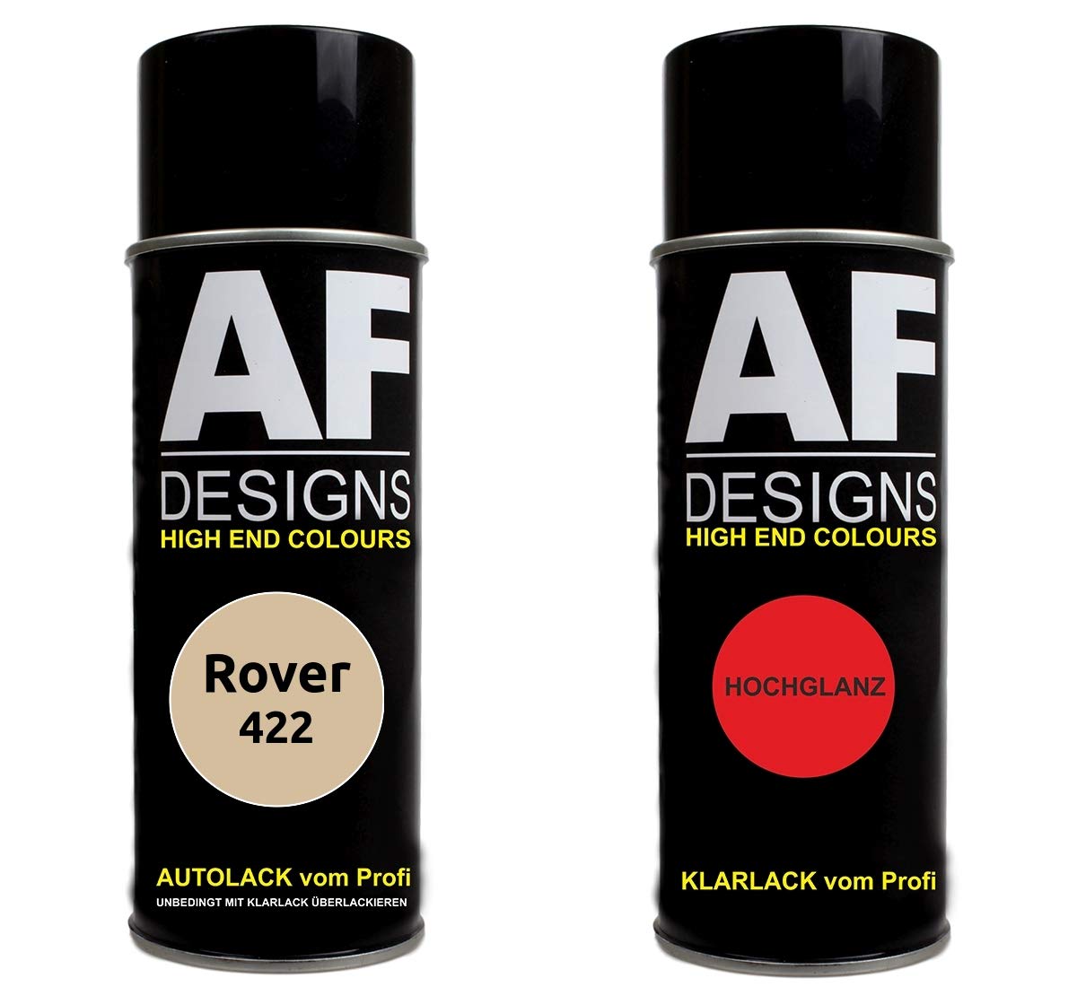 Alex Flittner Designs Autolack Spraydose Set für Rover 422 Cashmere Metallic Basislack Klarlack Sprühdose 400ml von Alex Flittner Designs