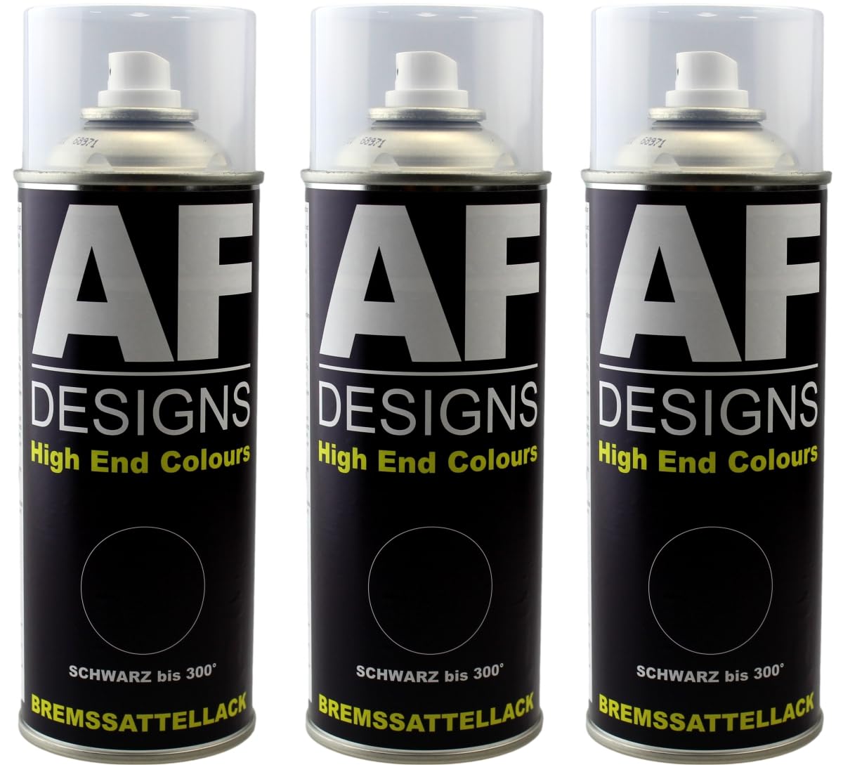 Alex Flittner Designs Bremssattellack SCHWARZ hitzebeständig 300° Thermolack 3x400ml Spray von Alex Flittner Designs