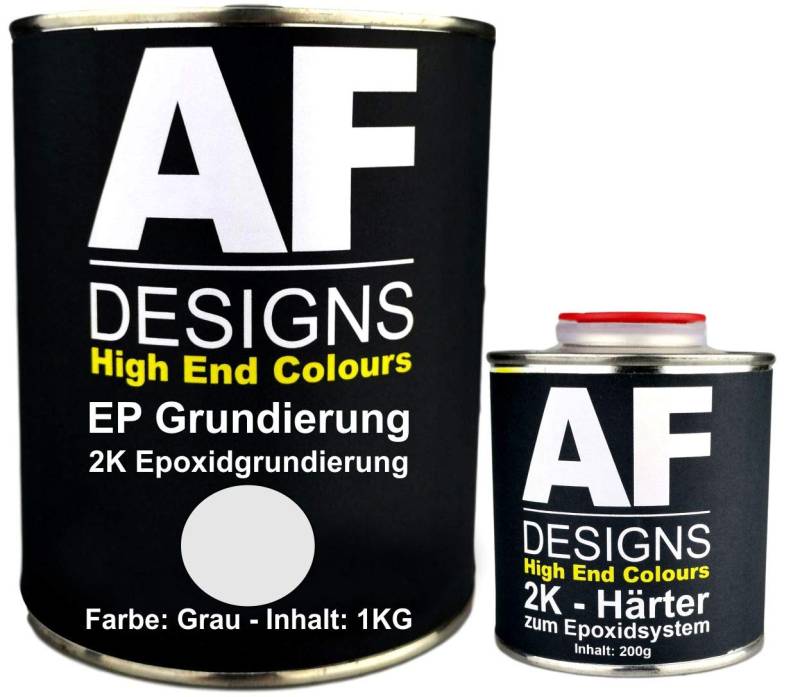 Alex Flittner Designs Epoxidfüller 1,20kg 2K Grundierung Füller EP Füller in grau für Autolack Rostschutz von Alex Flittner Designs