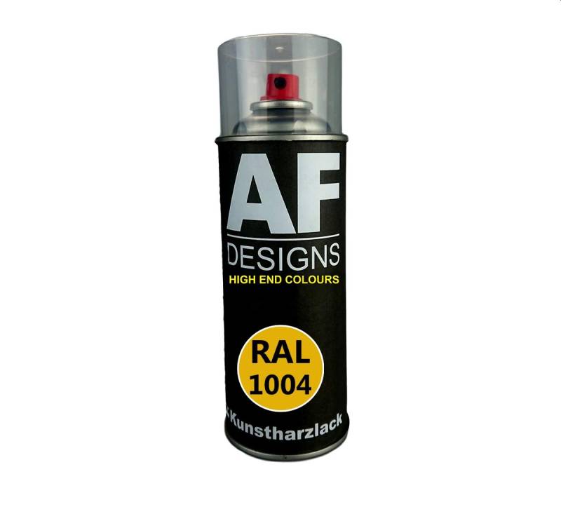 Alex Flittner Designs Kunstharz Lackspray Buntlack Spraydose RAL1004 GOLDGELB glänzend Sprühdose von Alex Flittner Designs