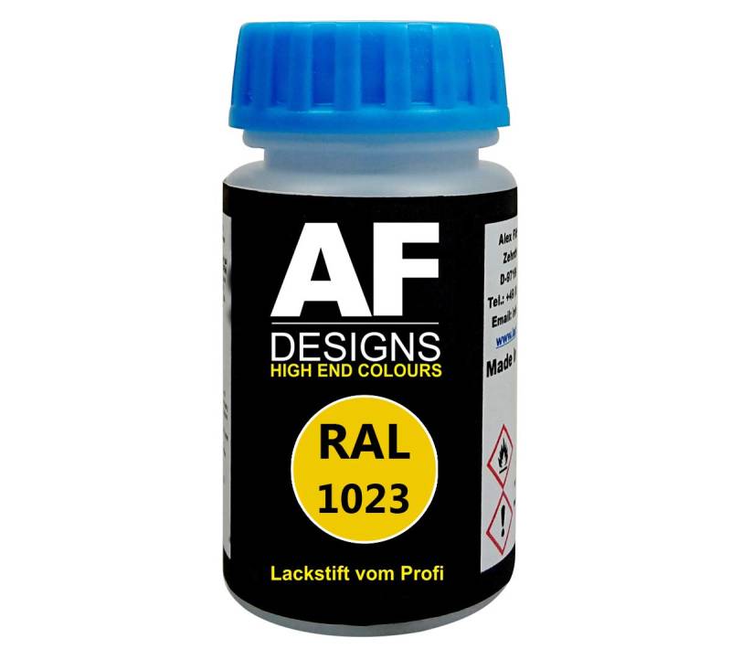 Alex Flittner Designs Lackstift RAL 1023 VERKEHRSGELB matt 50ml schnelltrocknend Acryl von Alex Flittner Designs