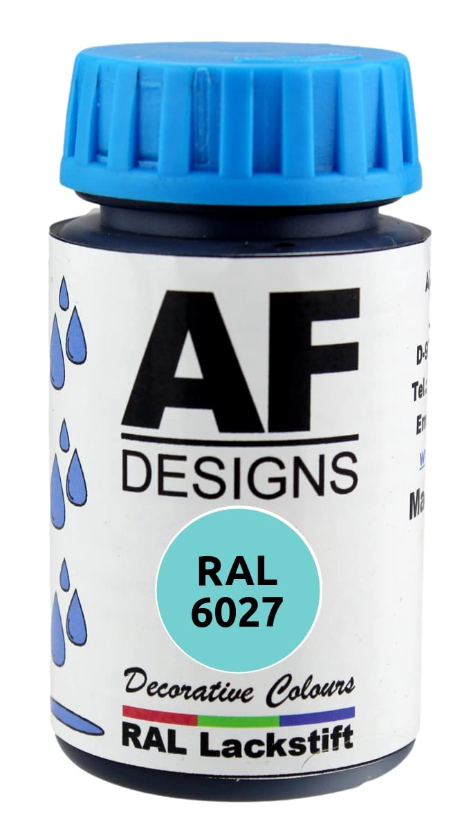 Alex Flittner Designs Lackstift RAL 6027 LICHTGRUEN seidenmatt 50ml Holz Metall Möbel Bad Retuschierlack Reparaturlack von Alex Flittner Designs