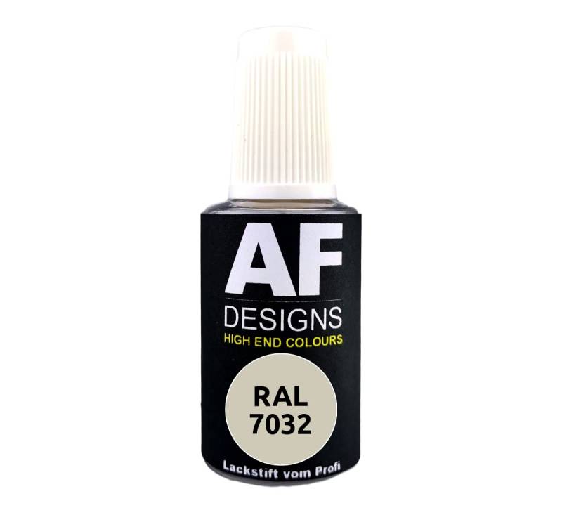 Alex Flittner Designs Lackstift RAL 7032 KIESELGRAU stumpfmatt 20ml Reparaturstift Acryl Retuschierlack Reparaturlack Holz Metall Möbel Bad von Alex Flittner Designs