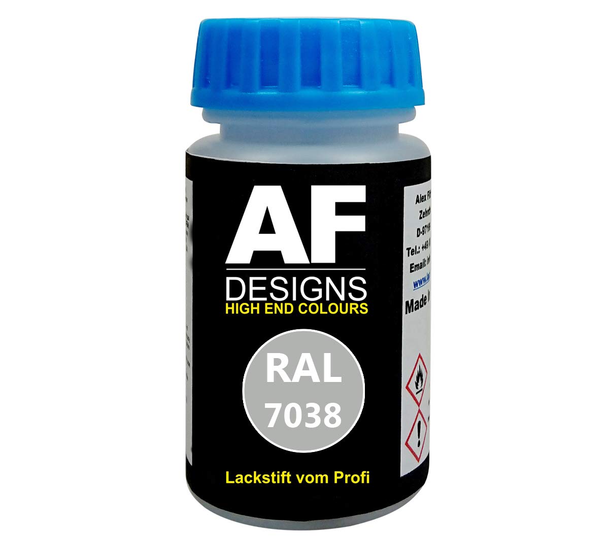 Alex Flittner Designs Lackstift RAL 7038 ACHATGRAU matt 50ml schnelltrocknend Acryl von Alex Flittner Designs