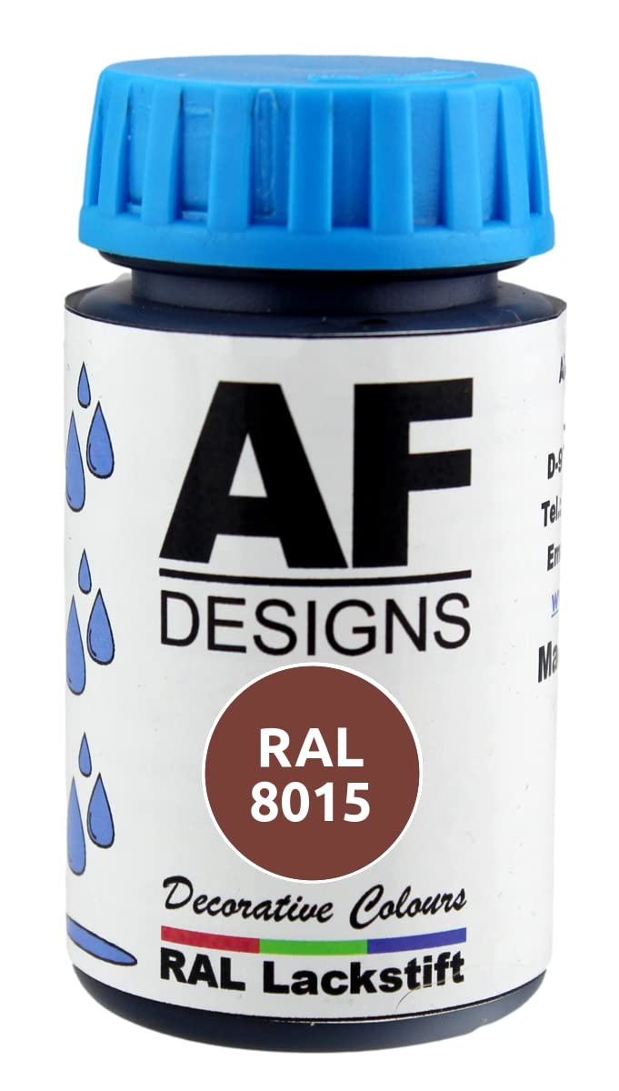 Alex Flittner Designs Lackstift RAL 8015 KASTANIENBRAUN seidenmatt 50ml Holz Metall Möbel Bad Retuschierlack Reparaturlack von Alex Flittner Designs