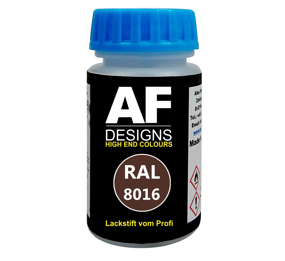 Alex Flittner Designs Lackstift RAL 8016 MAHAGONIBRAUN seidenmatt 50ml schnelltrocknend Acryl von Alex Flittner Designs