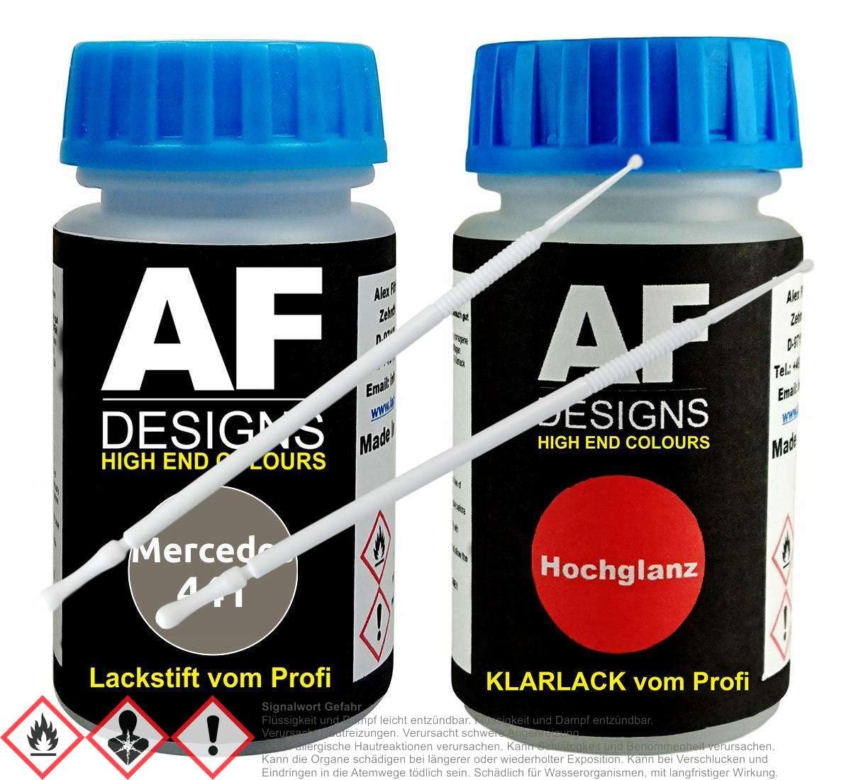 Alex Flittner Designs Lackstift Set für Mercedes Benz 441 Impala Metallic Klarlack Lacktupfer Autolack Alex Flittner Designs Lackstift Set für Mercedes Benz 441 Impala Metallic Klarlack Lacktupfer Autolack von Alex Flittner Designs