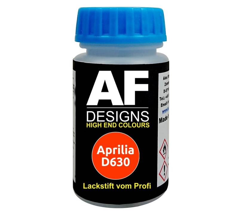Alex Flittner Designs Lackstift für Aprilia D630 Rosso Passion Metallic schnelltrocknend Tupflack Motorradlack von Alex Flittner Designs