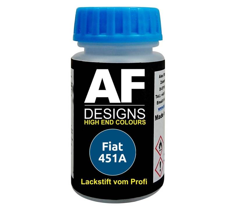 Lackstift für FIAT 451A Blu Capri schnelltrocknend Tupflack Autolack von Alex Flittner Designs