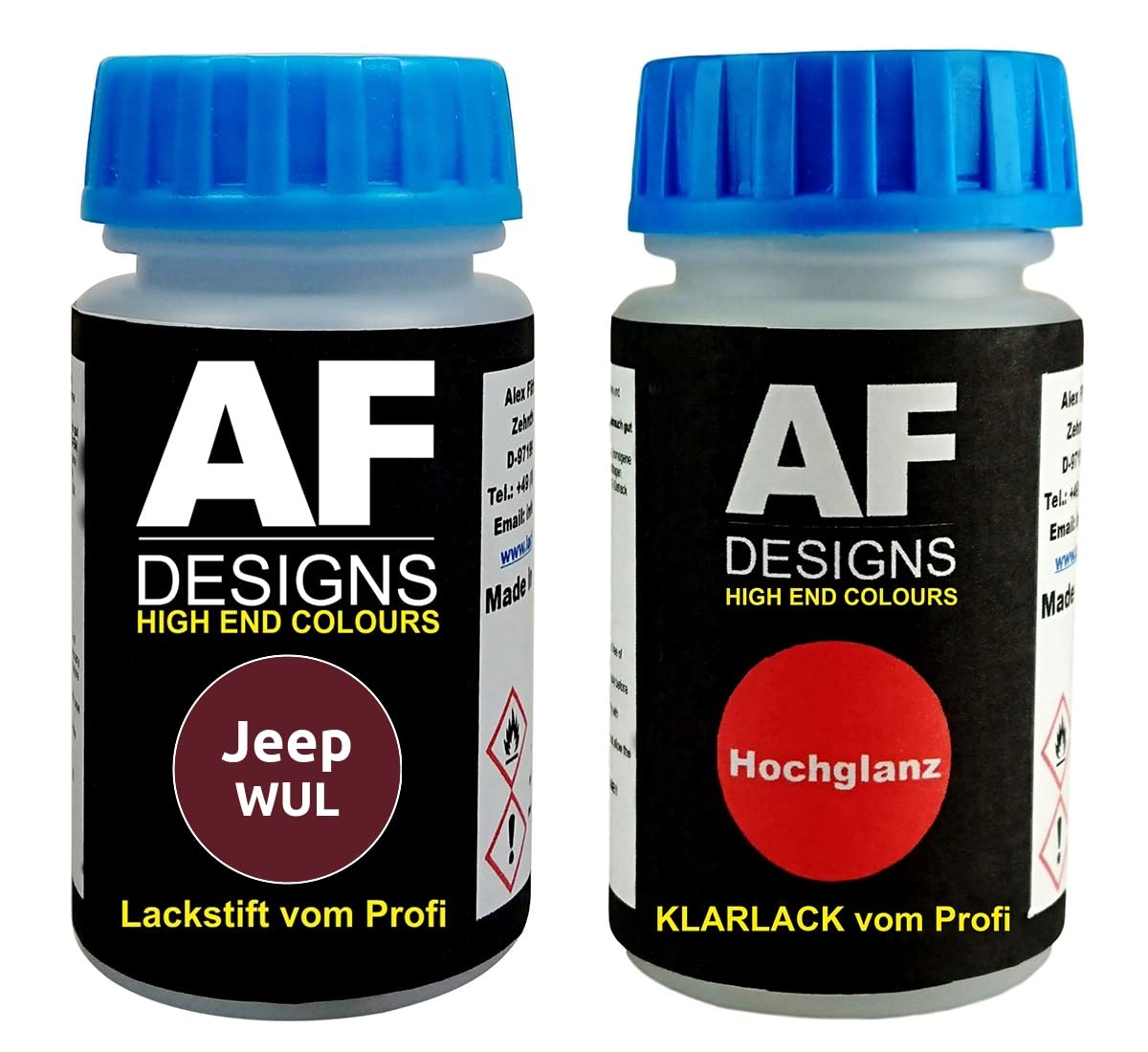 Alex Flittner Designs Lackstift für Jeep WUL Sienna Perl Metallic + Klarlack je 50ml Autolack Basislack Set von Alex Flittner Designs