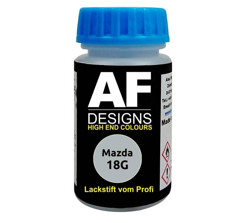 Alex Flittner Designs Lackstift für Mazda 18G Hilight Silver Metallic schnelltrocknend Tupflack Autolack von Alex Flittner Designs