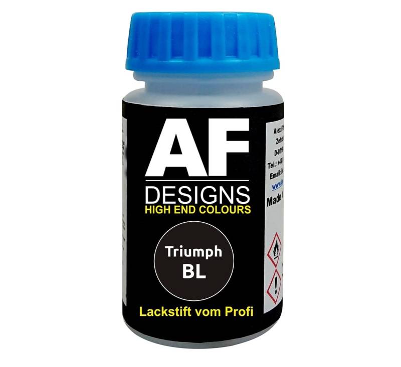Alex Flittner Designs Lackstift für Triumph BL Jet Black schnelltrocknend Tupflack Motorradlack von Alex Flittner Designs