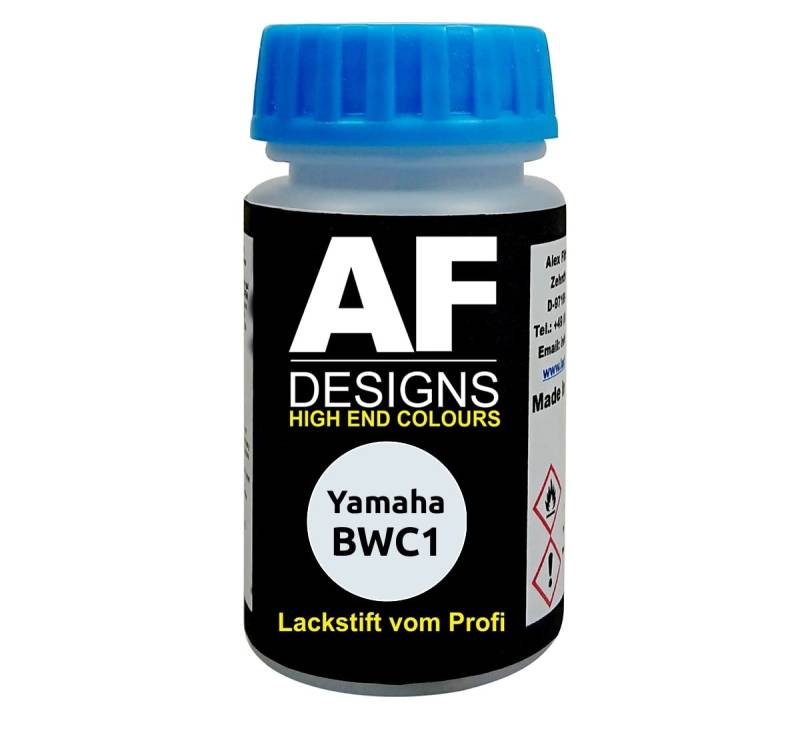 Alex Flittner Designs Lackstift für Yamaha BWC1 Pearl White schnelltrocknend Tupflack Motorradlack von Alex Flittner Designs