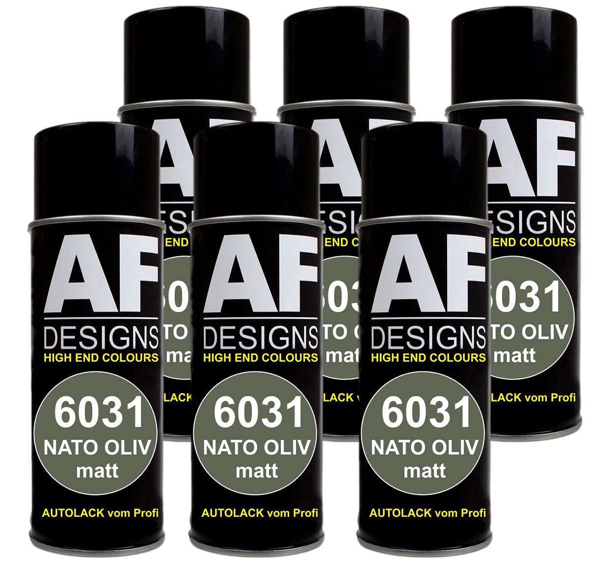 Alex Flittner Designs NATO Olive matt 6X Spraydose RAL 6031 Spray Sprühlack Lackspray Tarnfarbe von Alex Flittner Designs