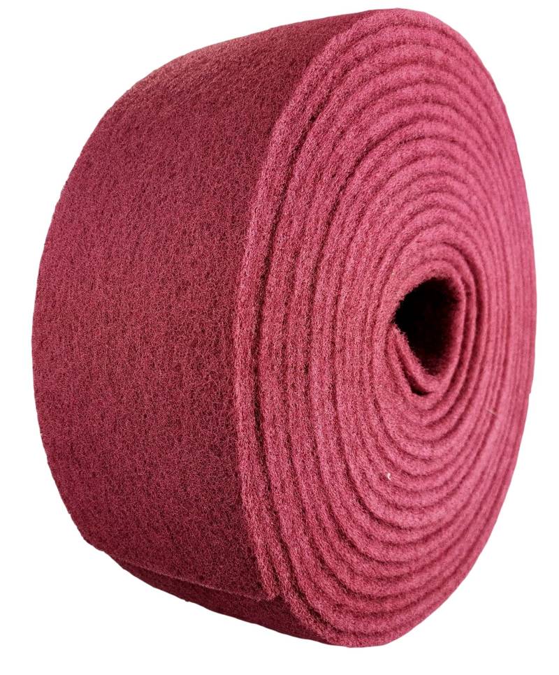 Alex Flittner Designs Schleifvlies P400, Rotes Schleifpad, 2 Meter Länge, Flexibles Schleifmaterial, Ideal für Autolack Anschleifen, Hohe Abriebfestigkeit, Geeignet für Nass- und Trockenschliff von Alex Flittner Designs