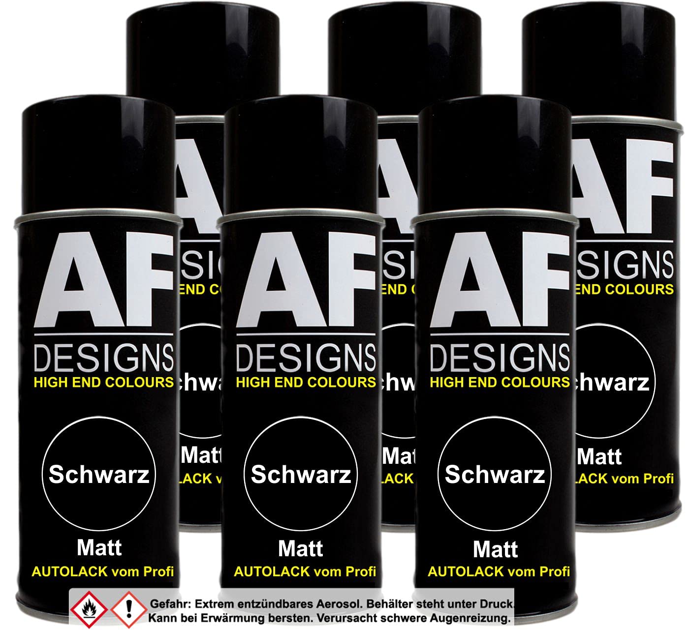 Alex Flittner Designs Schwarz matt Spraydose 6X Spray Mattes Lackspray Autolack von Alex Flittner Designs