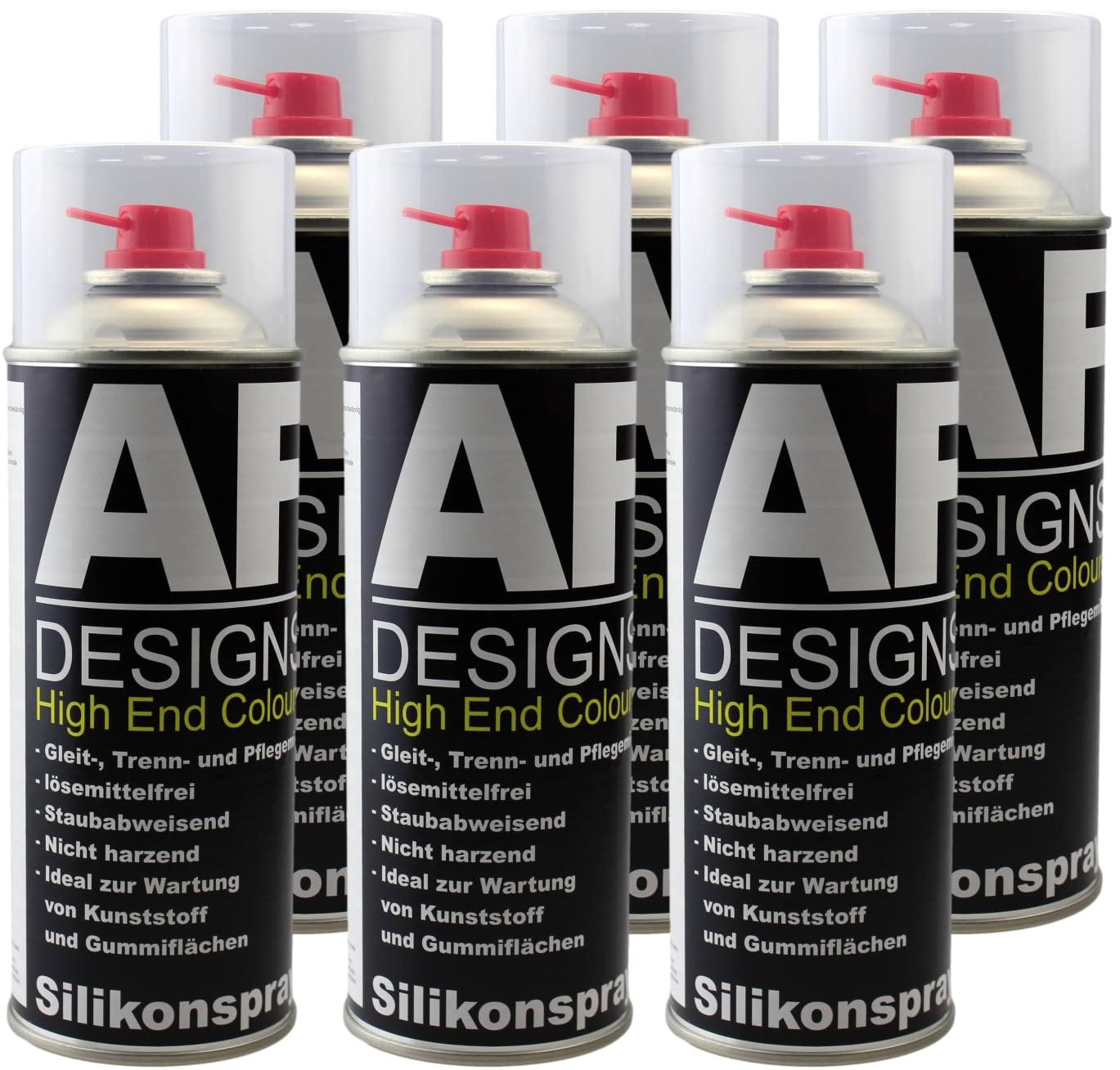 Alex Flittner Designs Silikonspray Schmiermittel 6x400ml Schmierstoff Kunststoff Gummipflege von Alex Flittner Designs