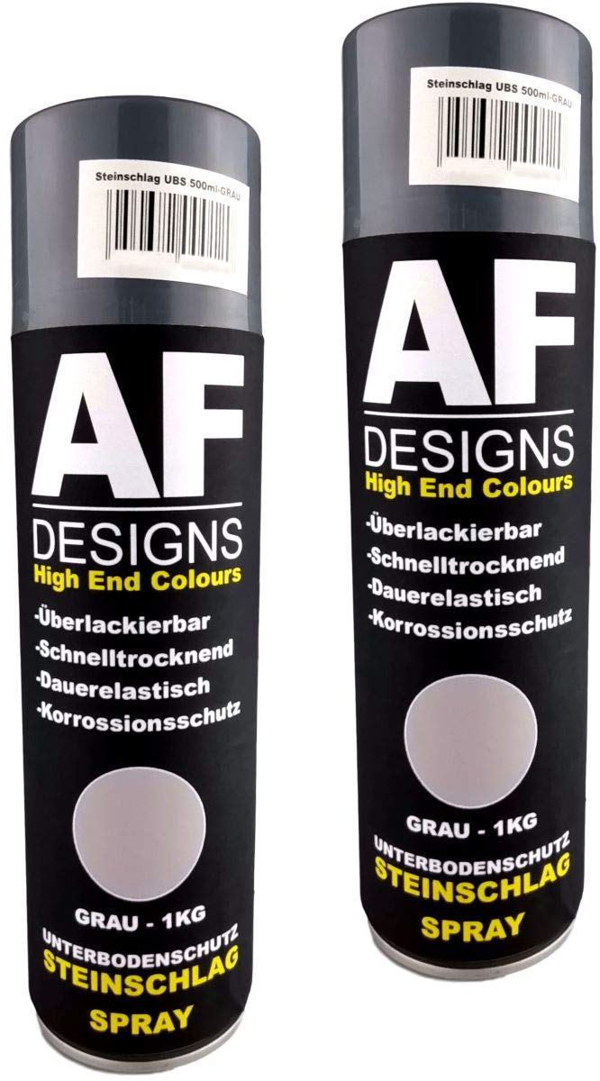 Alex Flittner Designs Steinschlagschutz Spray grau 2x500ml Unterbodenschutz Spraydose von Alex Flittner Designs