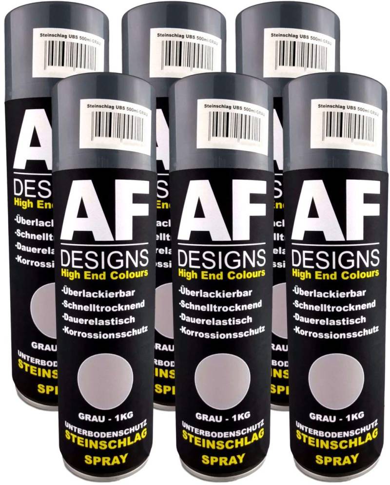 Alex Flittner Designs Steinschlagschutz Spray grau 6x500ml Unterbodenschutz Spraydose von Alex Flittner Designs