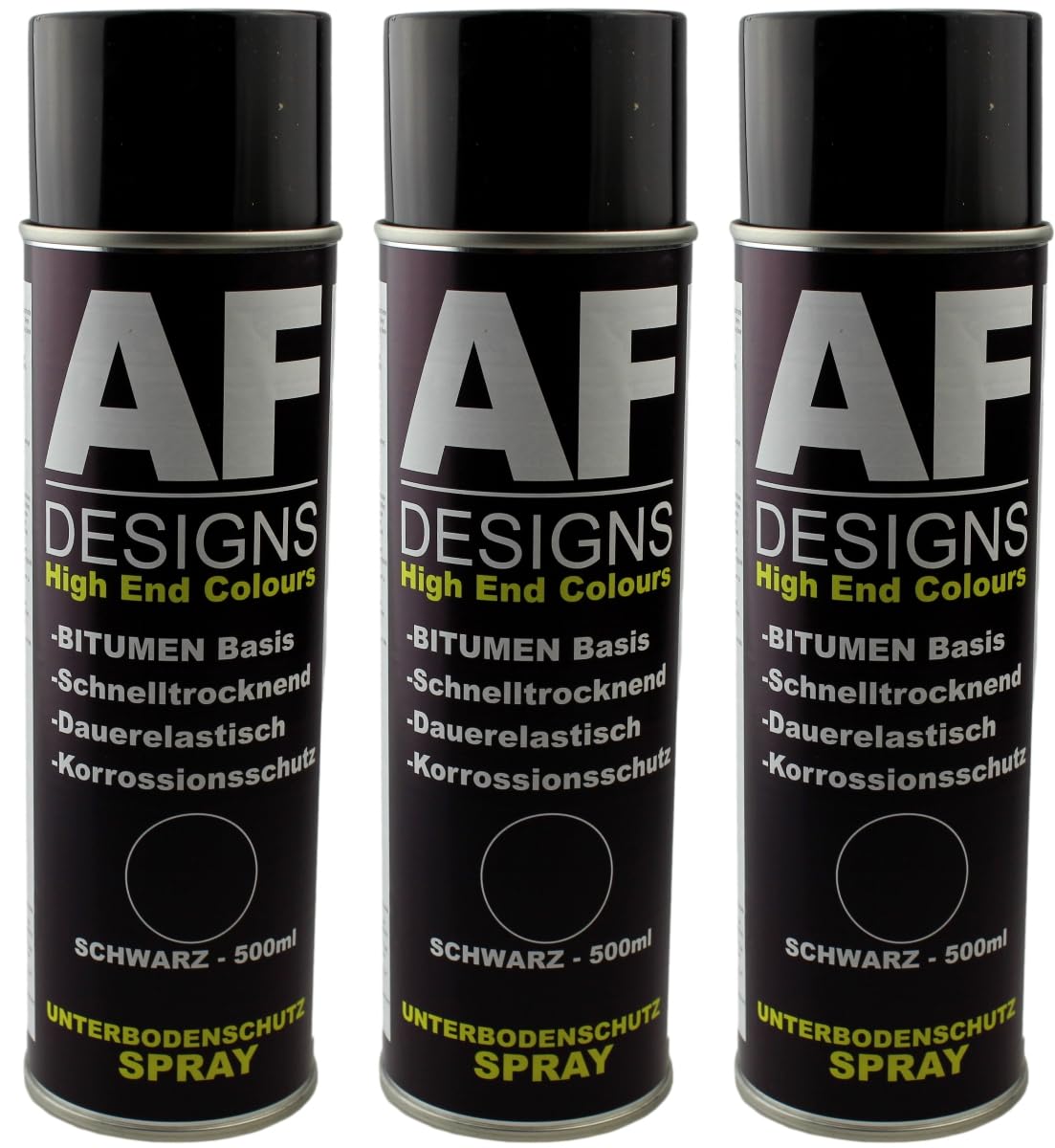 Alex Flittner Designs Unterbodenschutz Bitumen 3X Spray Versiegelung Steinschlagschutz schwarz von Alex Flittner Designs