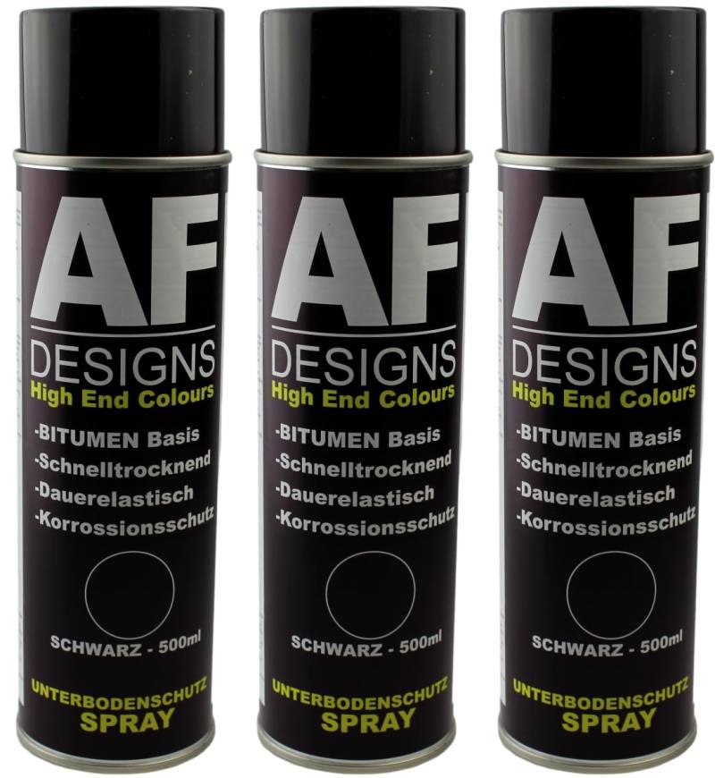 Alex Flittner Designs Unterbodenschutz Bitumen 3X Spray Versiegelung Steinschlagschutz schwarz von Alex Flittner Designs