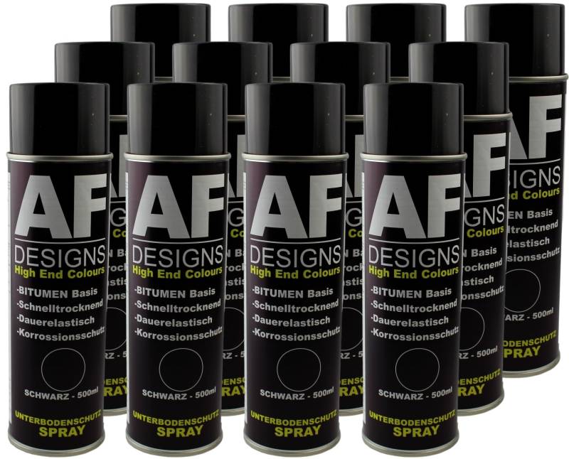 Alex Flittner Designs Unterbodenschutz Bitumen Spray 12x Versiegelung Steinschlagschutz schwarz von Alex Flittner Designs