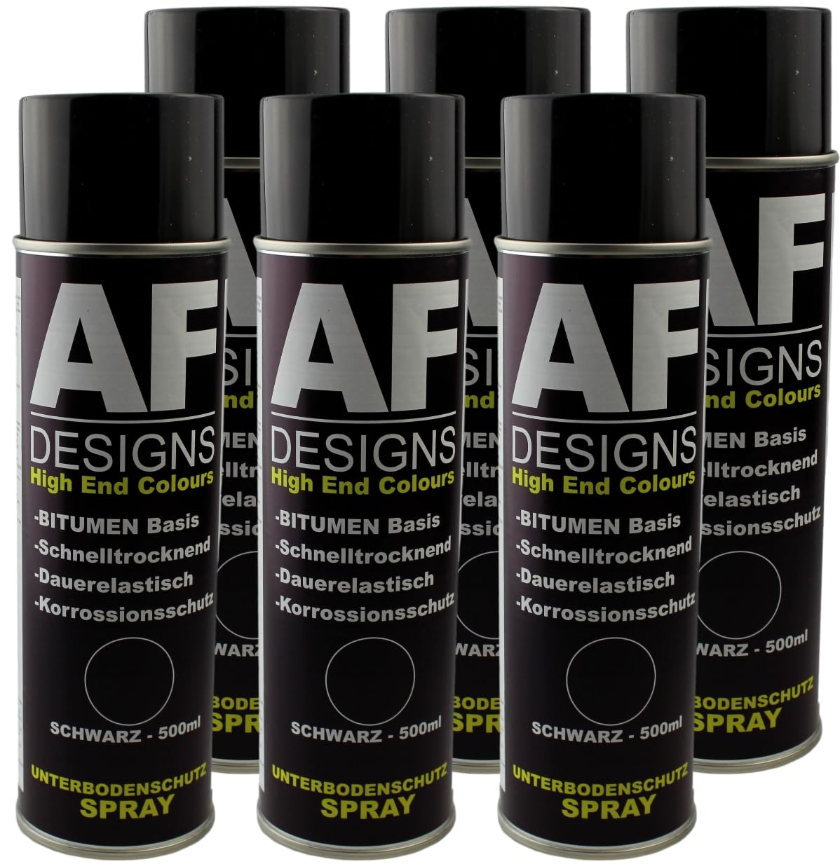 Alex Flittner Designs Unterbodenschutz Bitumen Spray 6X Versiegelung Steinschlagschutz schwarz von Alex Flittner Designs