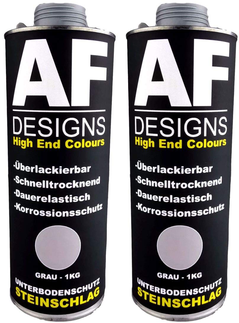 Alex Flittner Designs Unterbodenschutz grau 2x1kg überlackierbar Steinschlagschutz von Alex Flittner Designs