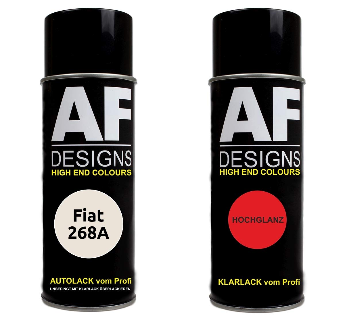 Autolack Spraydose Set für FIAT 268A Bianco Bianco Basislack Klarlack Sprühdose 400ml von Alex Flittner Designs