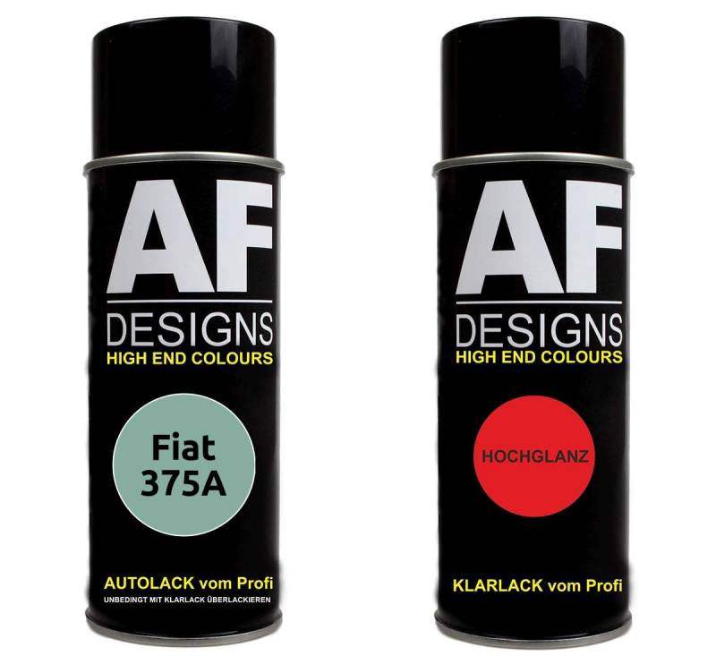 Autolack Spraydose Set für FIAT 375A Verde Demetra Metallic Basislack Klarlack Sprühdose 400ml von Alex Flittner Designs
