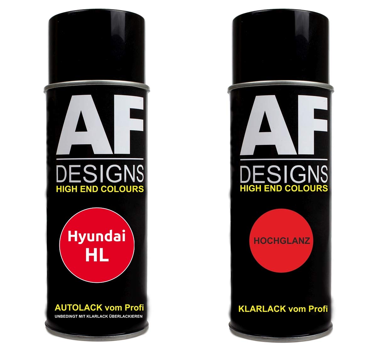 Autolack Spraydose Set für Hyundai HL Hiphop Red Basislack Klarlack Sprühdose 400ml von Alex Flittner Designs