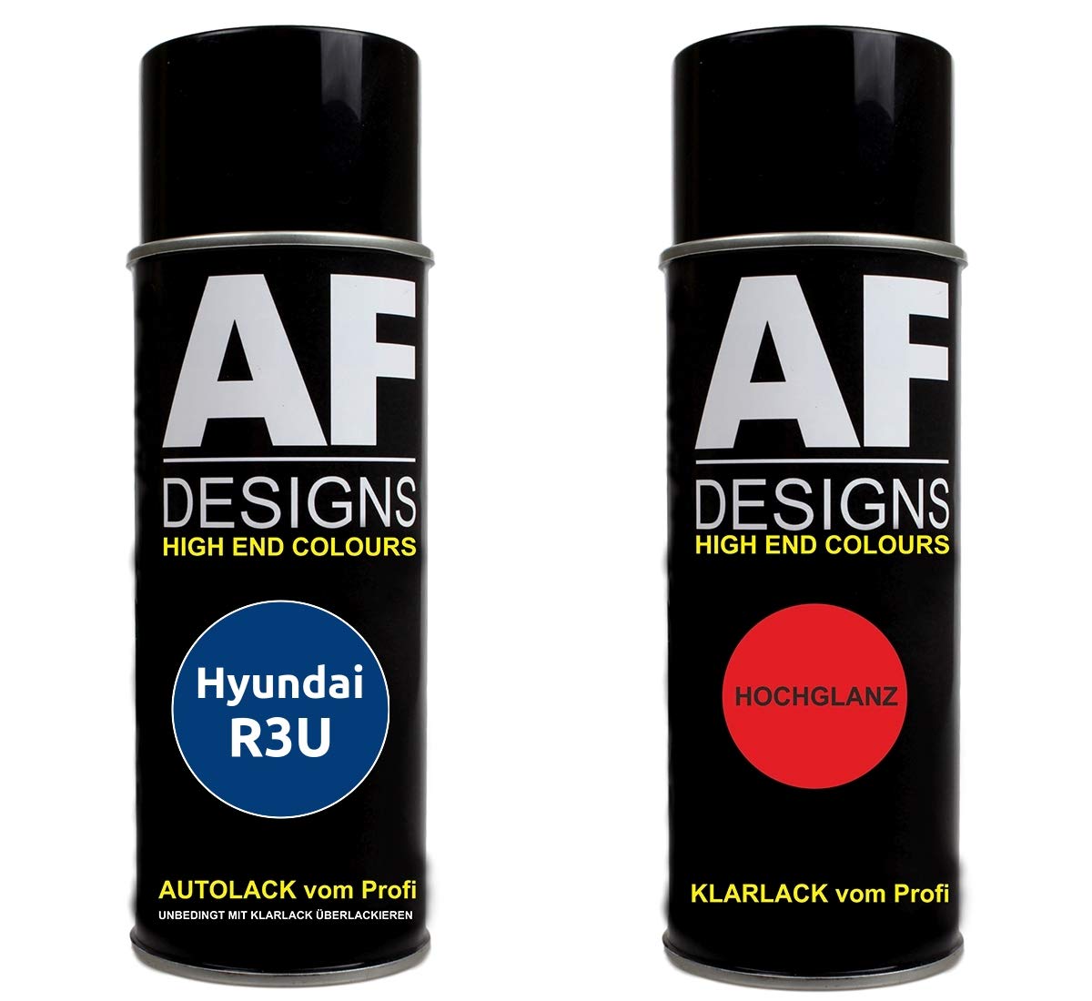Alex Flittner Designs Autolack Spraydose Set für Hyundai R3U Ara Blue Metallic Basislack Klarlack Sprühdose 400ml von Alex Flittner Designs