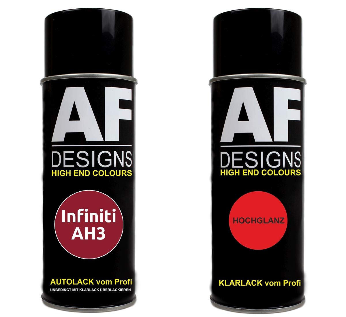 Autolack Spraydose Set für Infiniti AH3 Red Perl Basislack Klarlack Sprühdose 400ml von Alex Flittner Designs