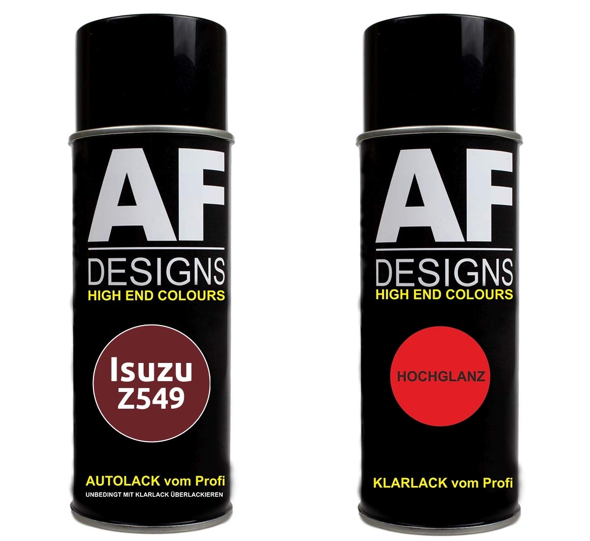 Autolack Spraydose Set für Isuzu Z549 Marseille Red Metallic Basislack Klarlack Sprühdose 400ml von Alex Flittner Designs