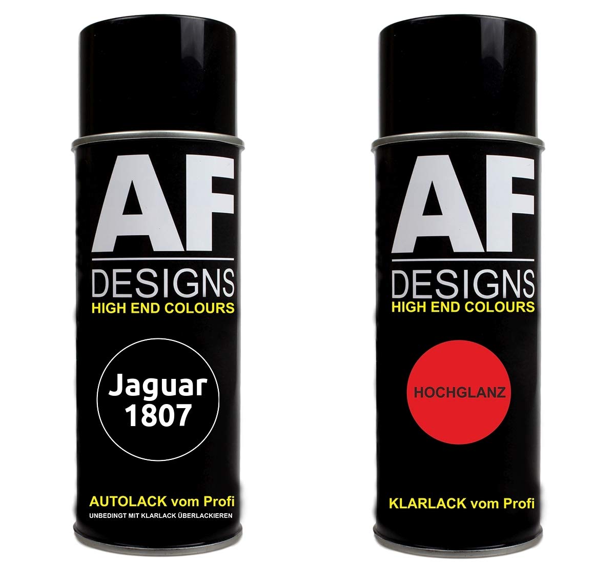 Autolack Spraydose Set für Jaguar 1807 Black Basislack Klarlack Sprühdose 400ml von Alex Flittner Designs
