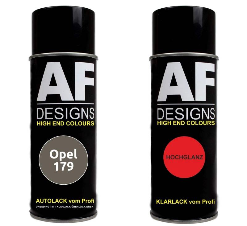 Autolack Spraydose Set für Opel 179 SILBERSEE metallic Basislack Klarlack Sprühdose 400ml von Alex Flittner Designs