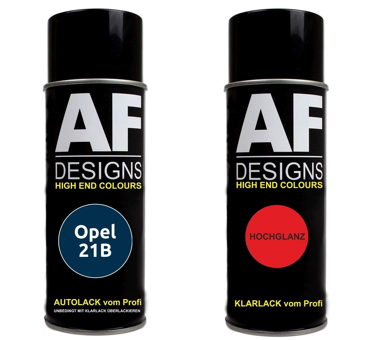 Autolack Spraydose Set für Opel 21B ULTRABLAU PERL Basislack Klarlack Sprühdose 400ml von Alex Flittner Designs