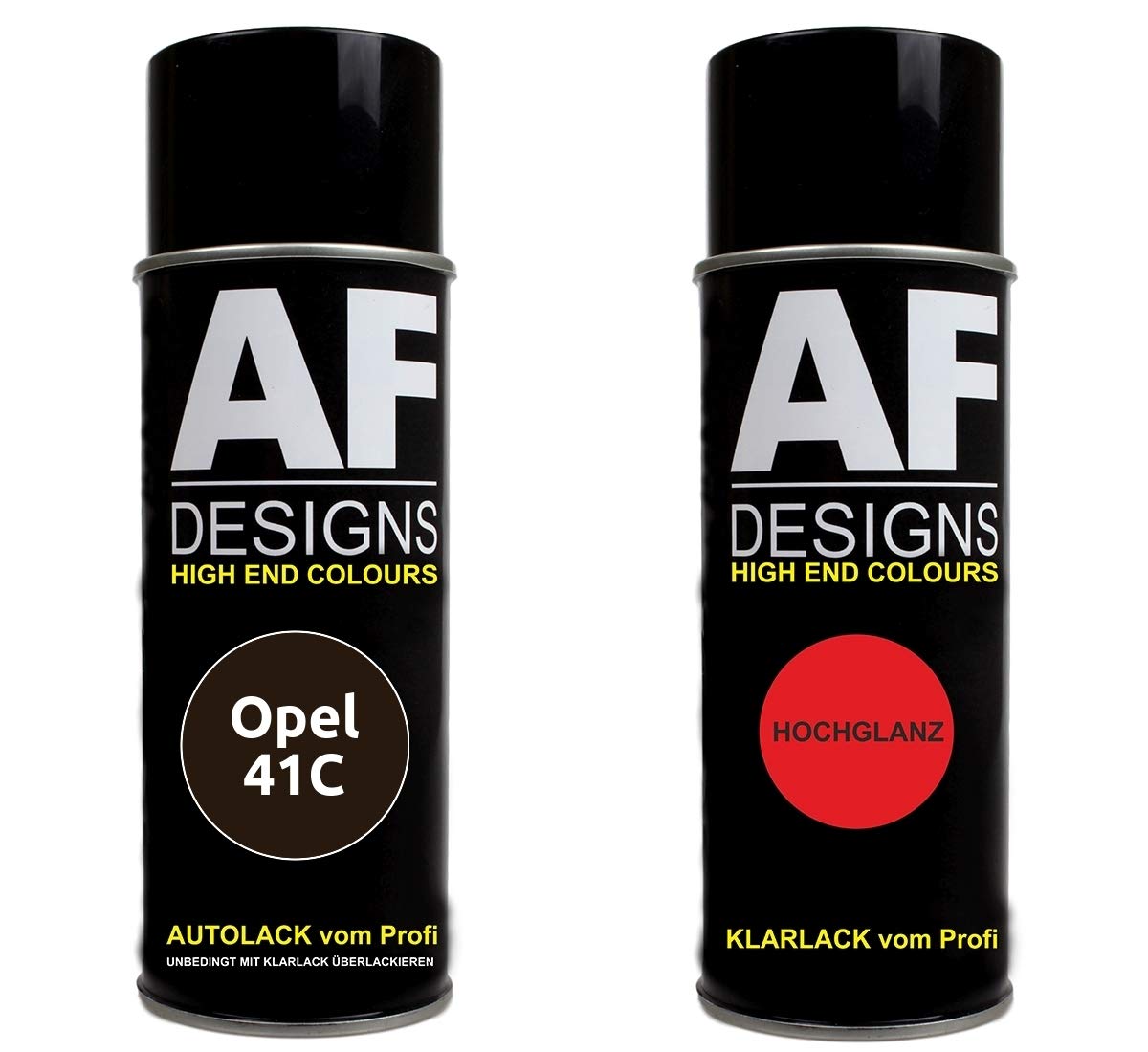 Alex Flittner Designs Autolack Spraydose Set für Opel 41C MAHAGONIBRAUN PERLEFFEKT Basislack Klarlack Sprühdose 400ml von Alex Flittner Designs