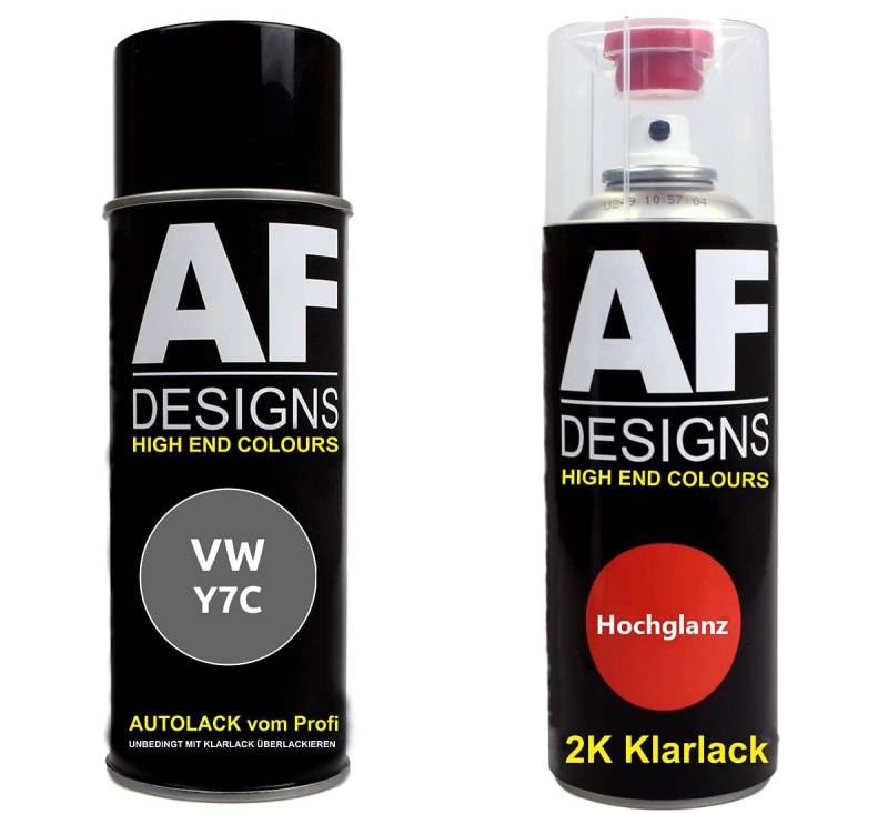 Autolack Spraydose Set für VW Y7C Nardograu 2K Klarlack Basislack Sprühdose Spraydosen 2x400ml von Alex Flittner Designs