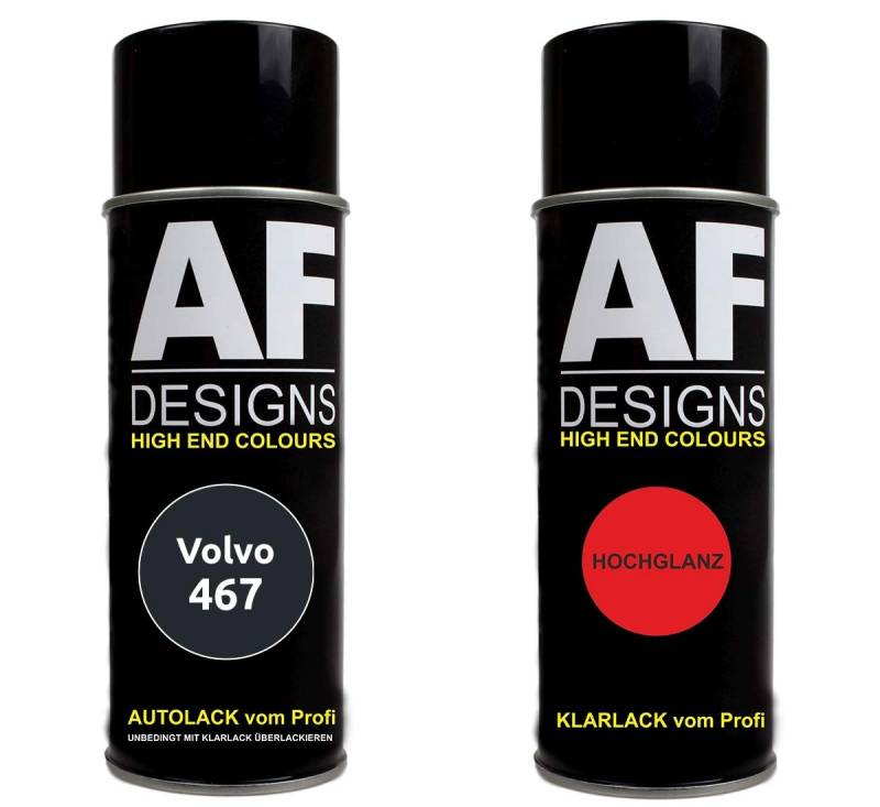 Autolack Spraydose Set für Volvo 467 Magic Blue Perl Basislack Klarlack Sprühdose 400ml von Alex Flittner Designs