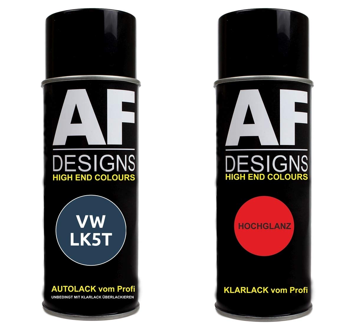 Autolack Spraydose Set geeignet für VW/Volkswagen Inkablau Metallic LK5T Basislack Klarlack Sprühdose 400ml von Alex Flittner Designs