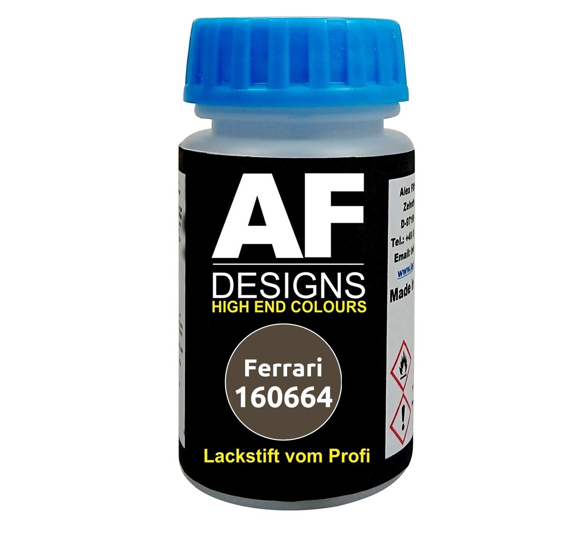 Lackstift für Ferrari 160664 Grigio Ferro Metallic schnelltrocknend Tupflack Autolack von Alex Flittner Designs