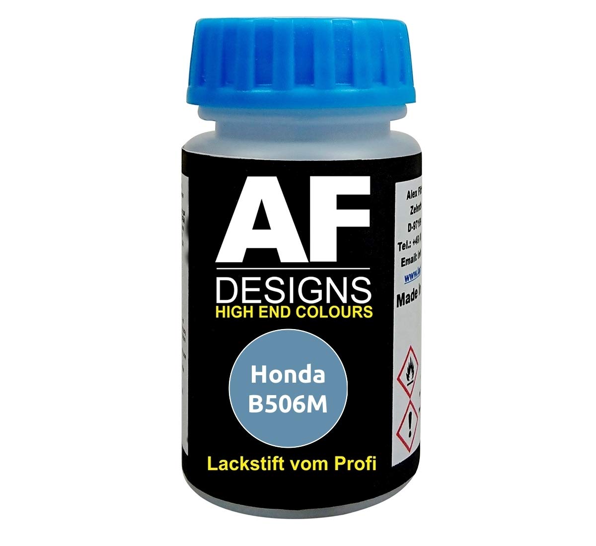 Alex Flittner Designs Lackstift für Honda B506M Ice Blue Metallic schnelltrocknend Tupflack Autolack von Alex Flittner Designs