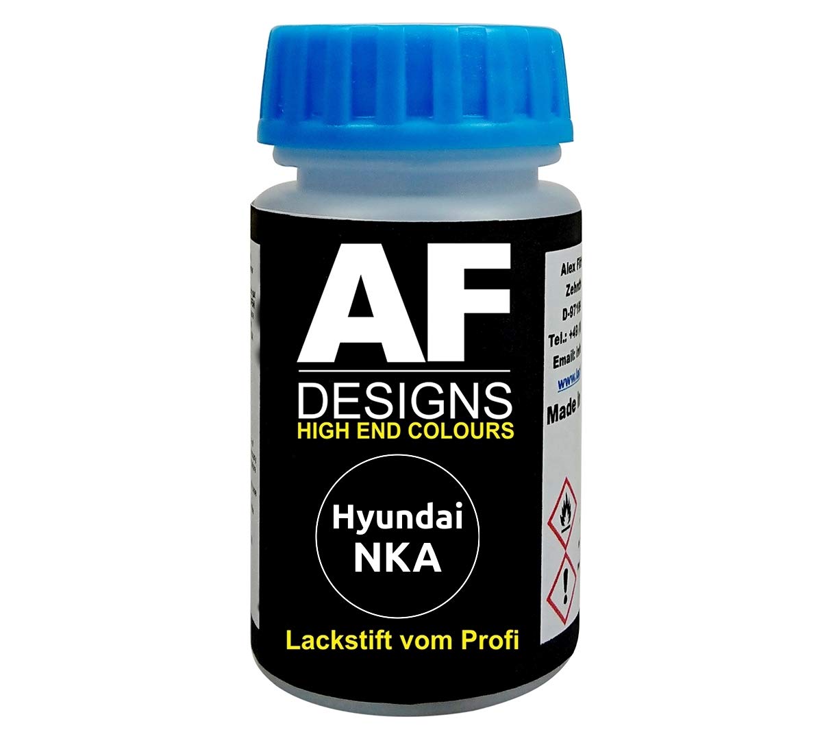 Lackstift für Hyundai NKA Phantom Black Perl schnelltrocknend Tupflack Autolack von Alex Flittner Designs