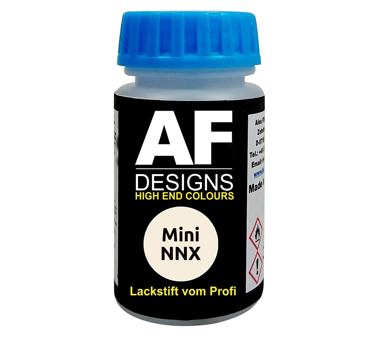 Lackstift für Mini NNX Pepper White schnelltrocknend Tupflack Autolack von Alex Flittner Designs