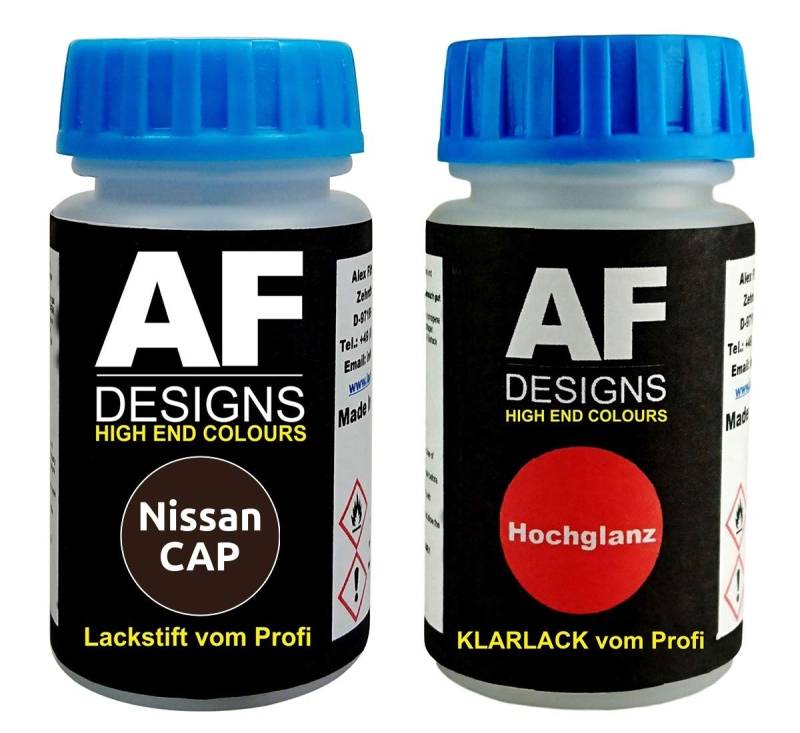 Lackstift für Nissan Cap Bronze Ultime Perl Metallic + Klarlack je 50ml Autolack Basislack Set von Alex Flittner Designs